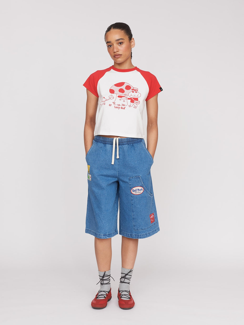 model:Irie B wears size S and is 5’9”