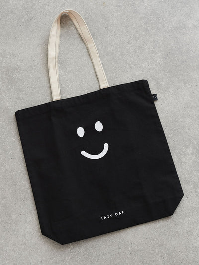 Black Happy Sad Tote Bag