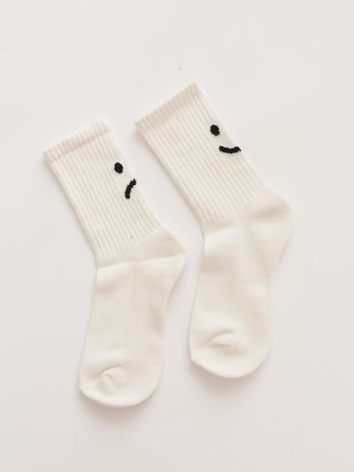 Happy Sad White Sock Multipack