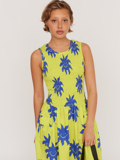 Sunny Shirred Dress