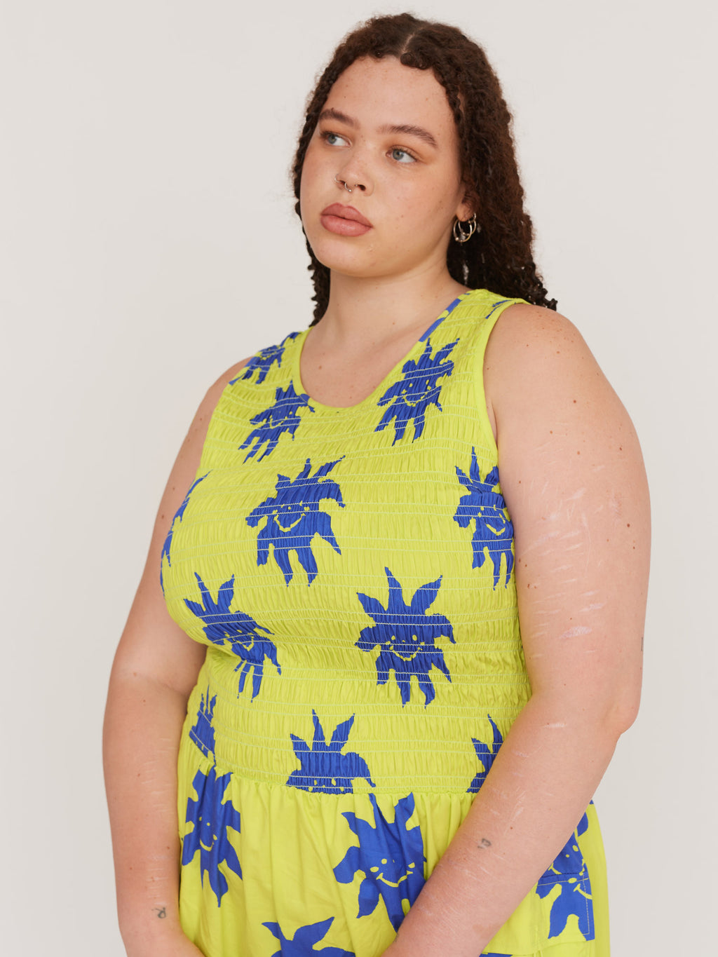 Sunny Shirred Dress