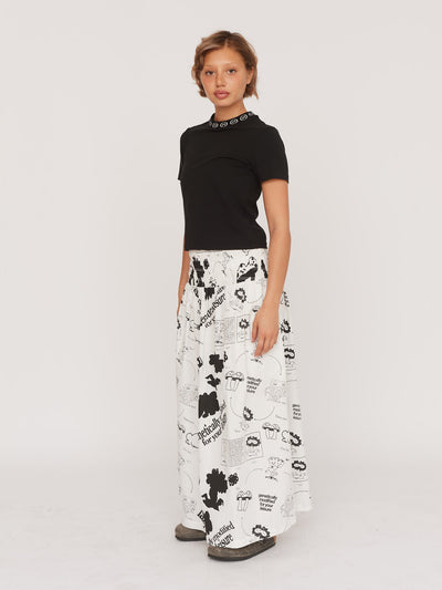 Scientific Print Maxi Skirt