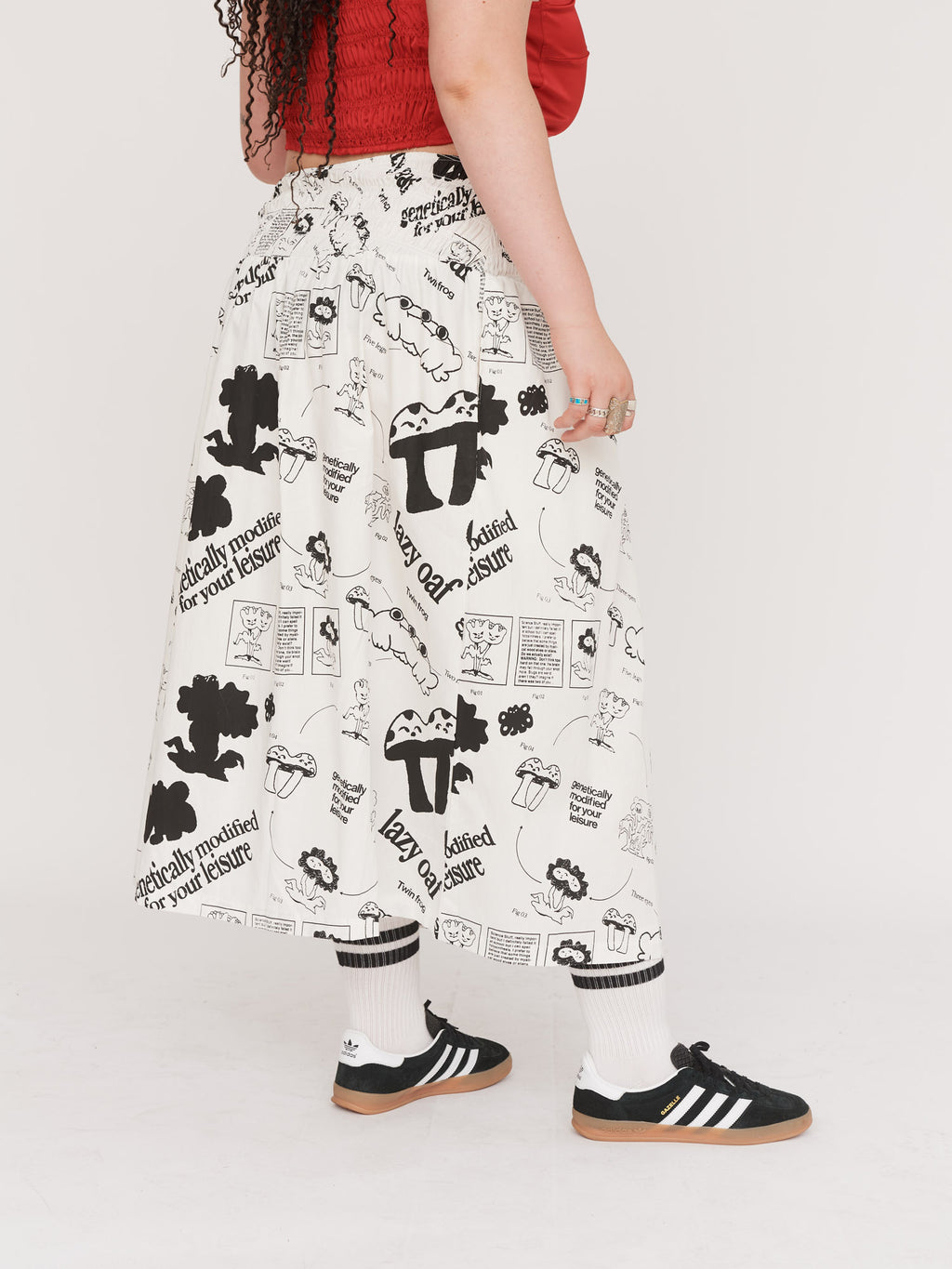 Scientific Print Maxi Skirt