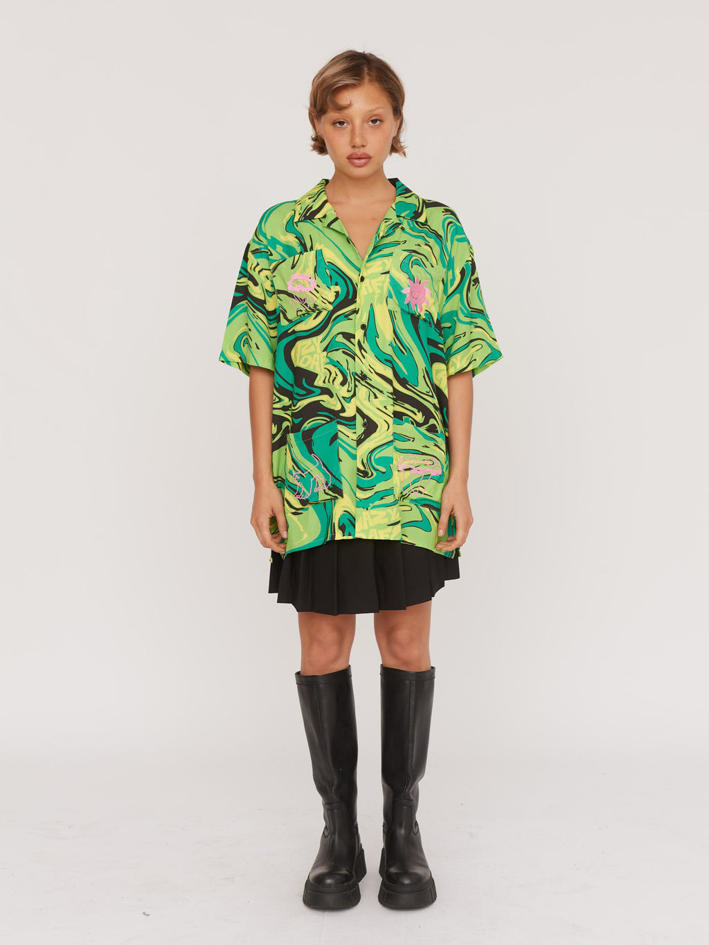 Paint Swirl Bowling Shirt