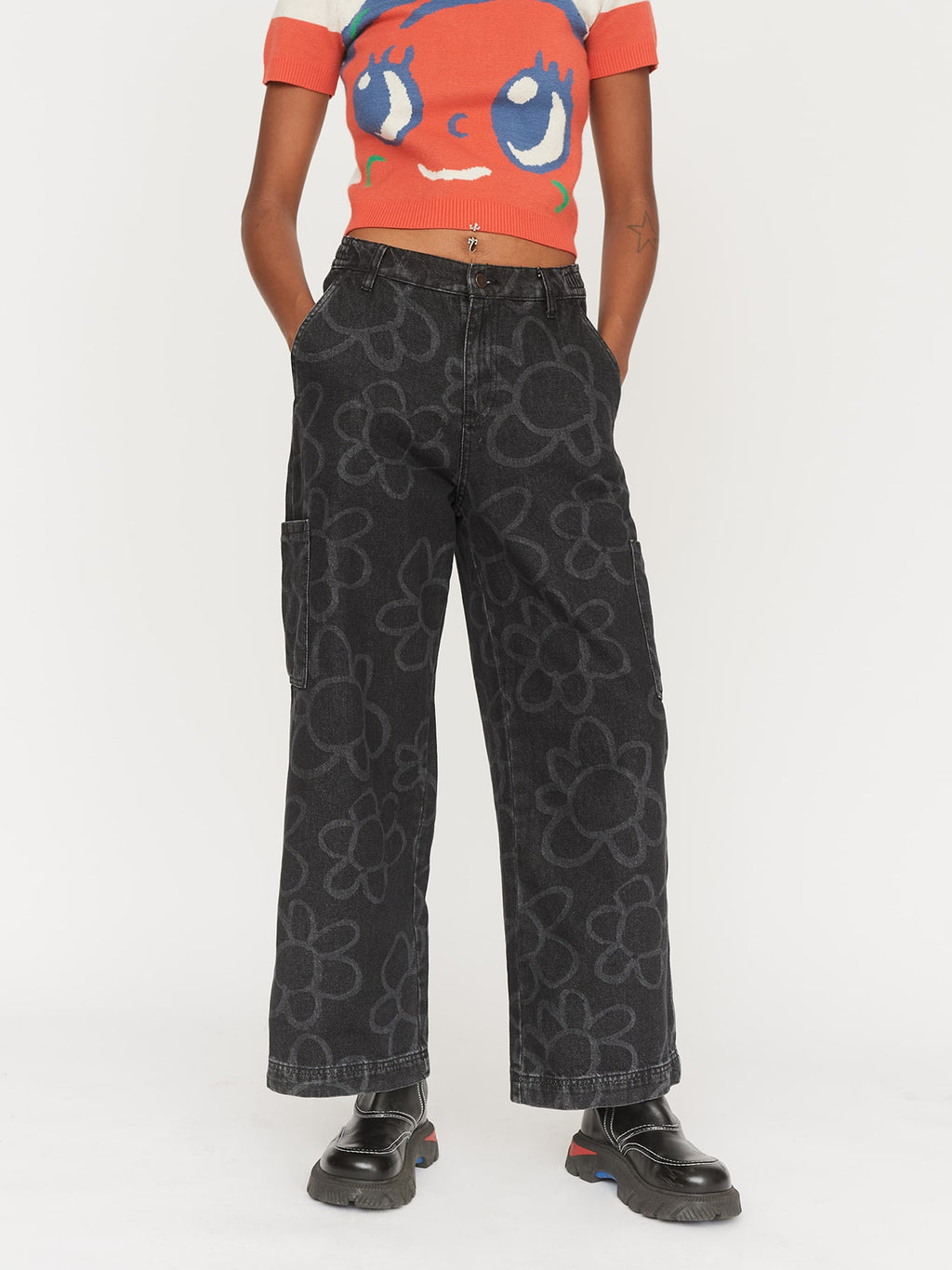 Flower Scribble Pants