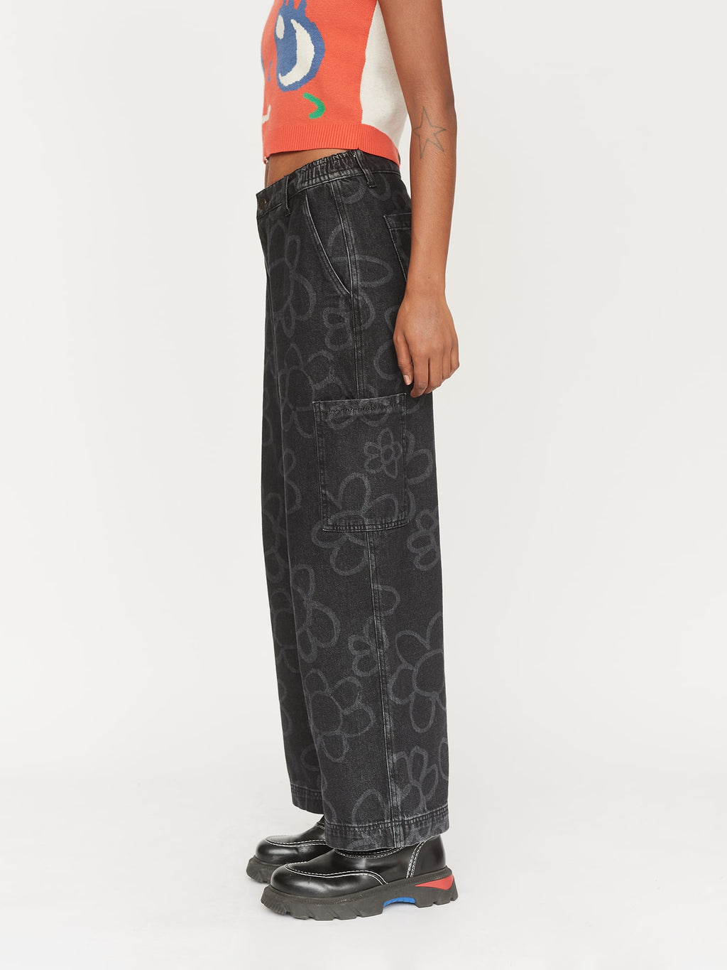 Flower Scribble Pants