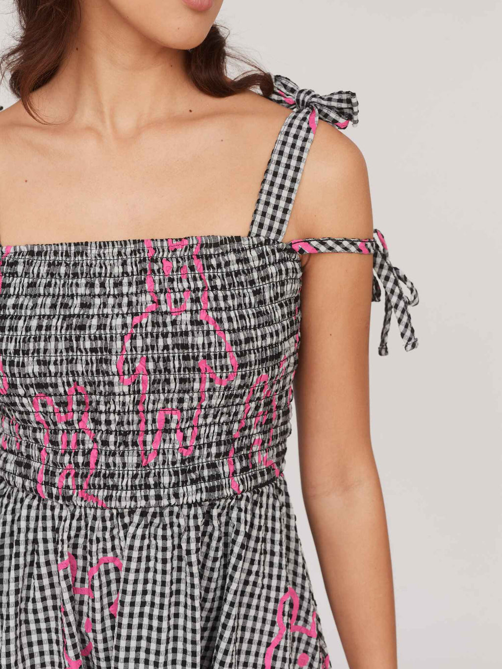 Grin and Bear It Gingham Dress