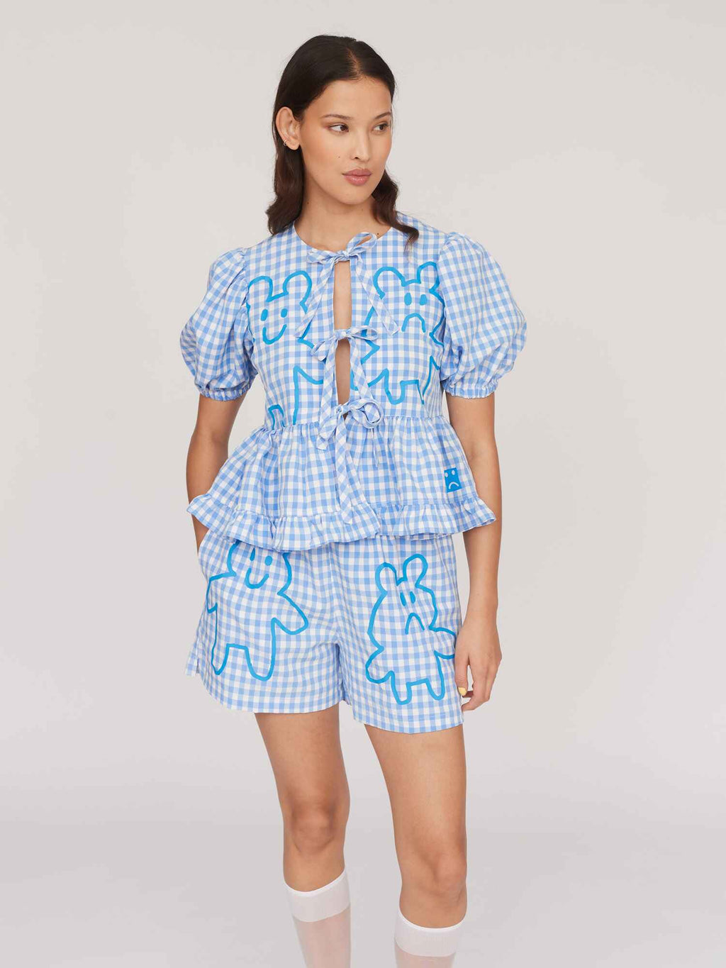 Grin and Bear It Gingham Top