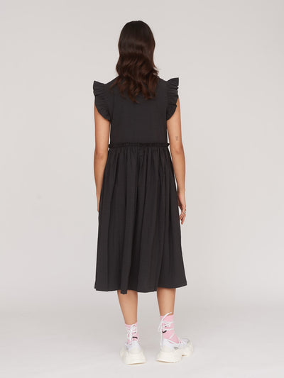 Black Cut Out Heart Midi Dress