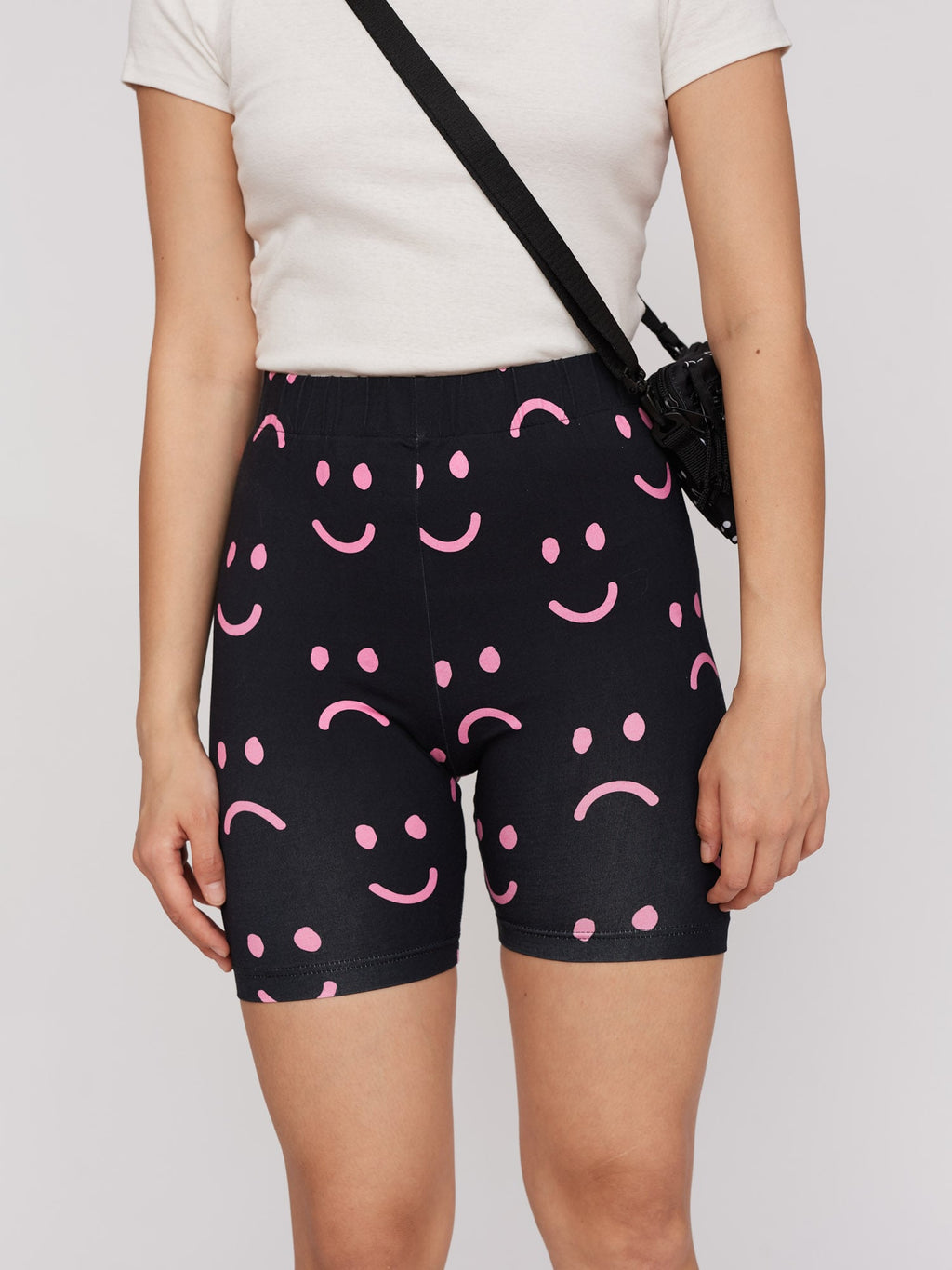 Pink Happy Sad Cycling Shorts