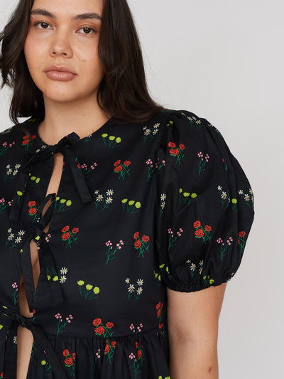 Picking Flowers Tie Front Top