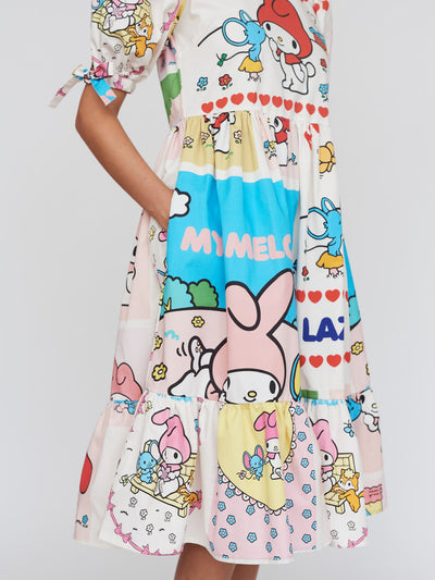 LO - My Melody Patchwork Smock Dress