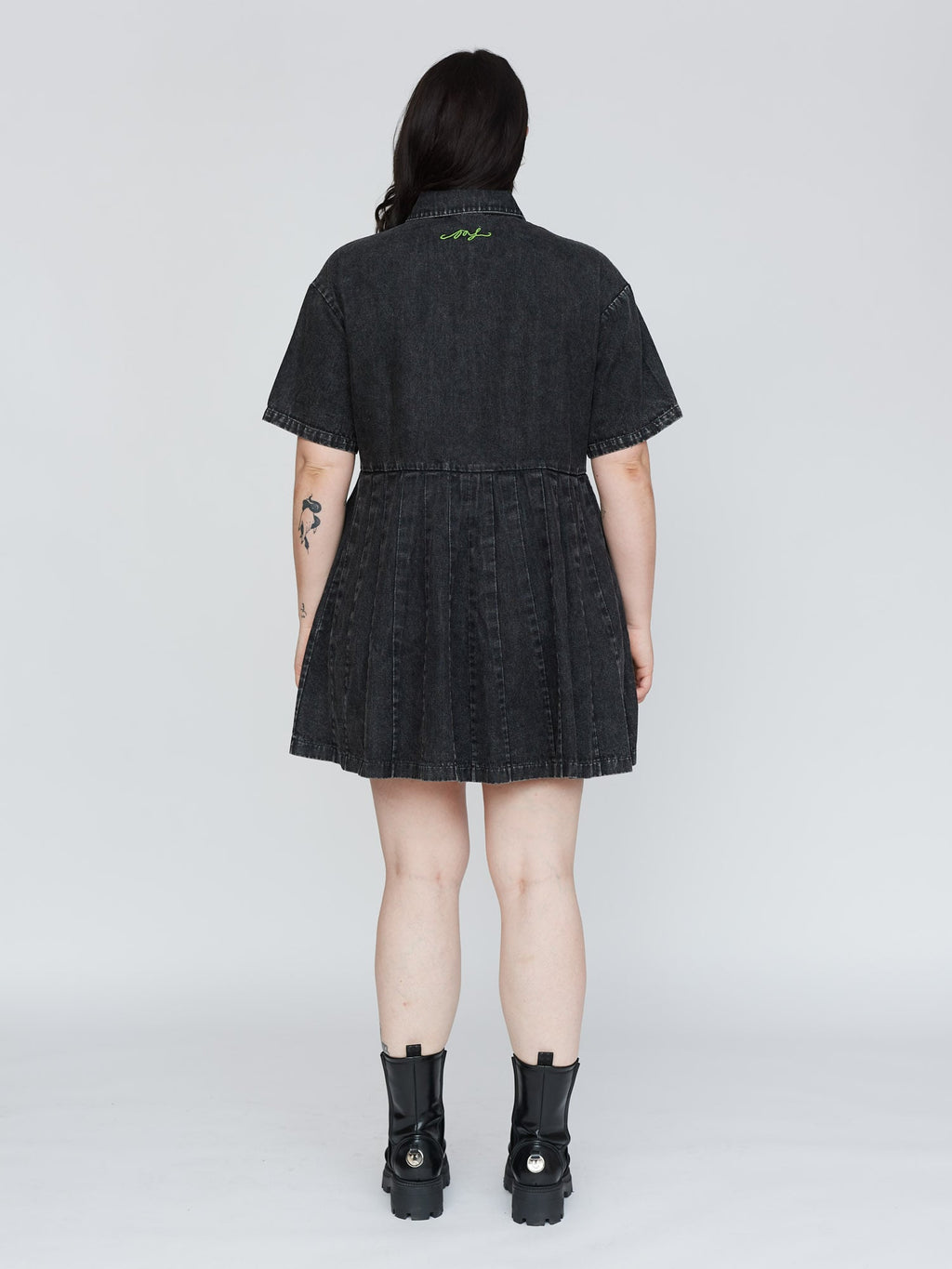 Pleated Shirt Dress