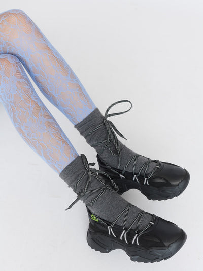 Happy Sad Lace Up Ballet Sneaker