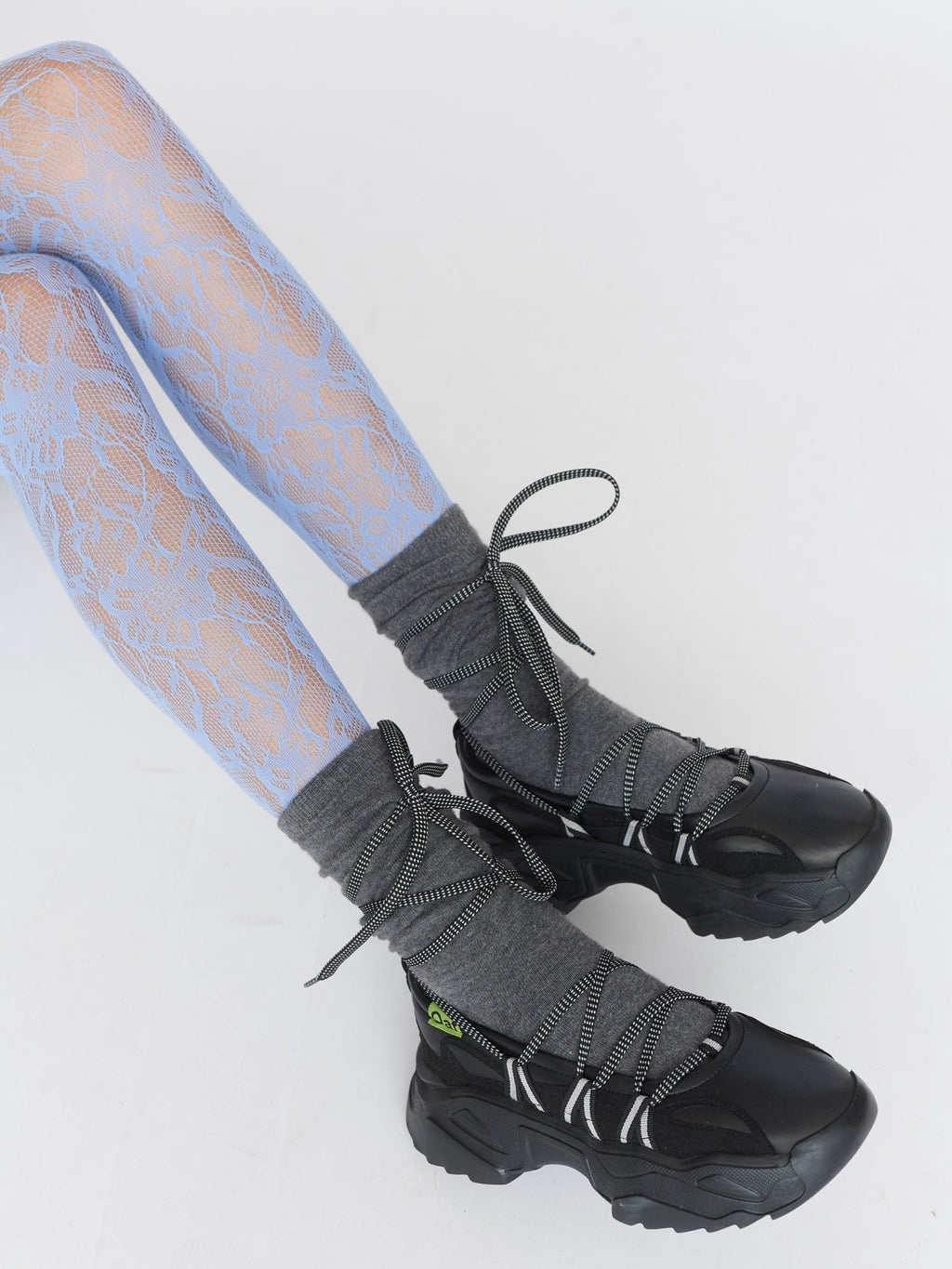 Happy Sad Lace Up Ballet Sneaker