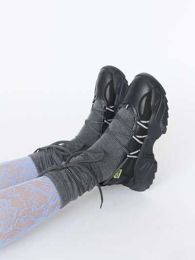 Happy Sad Lace Up Ballet Sneaker