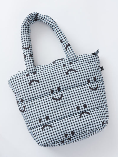 Happy Sad Gingham Puffer Bag