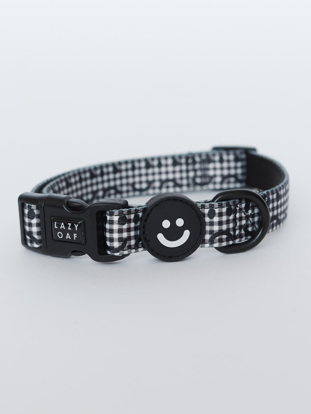 Happy Sad Gingham Dog Collar