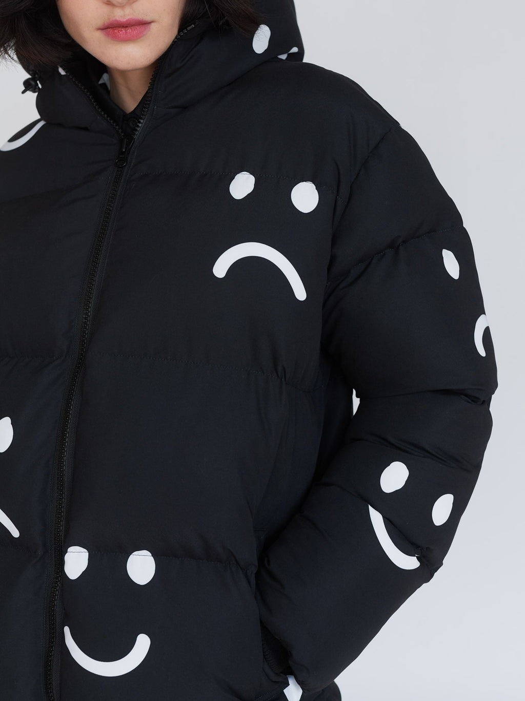 Happy Sad Longline Puffer Coat