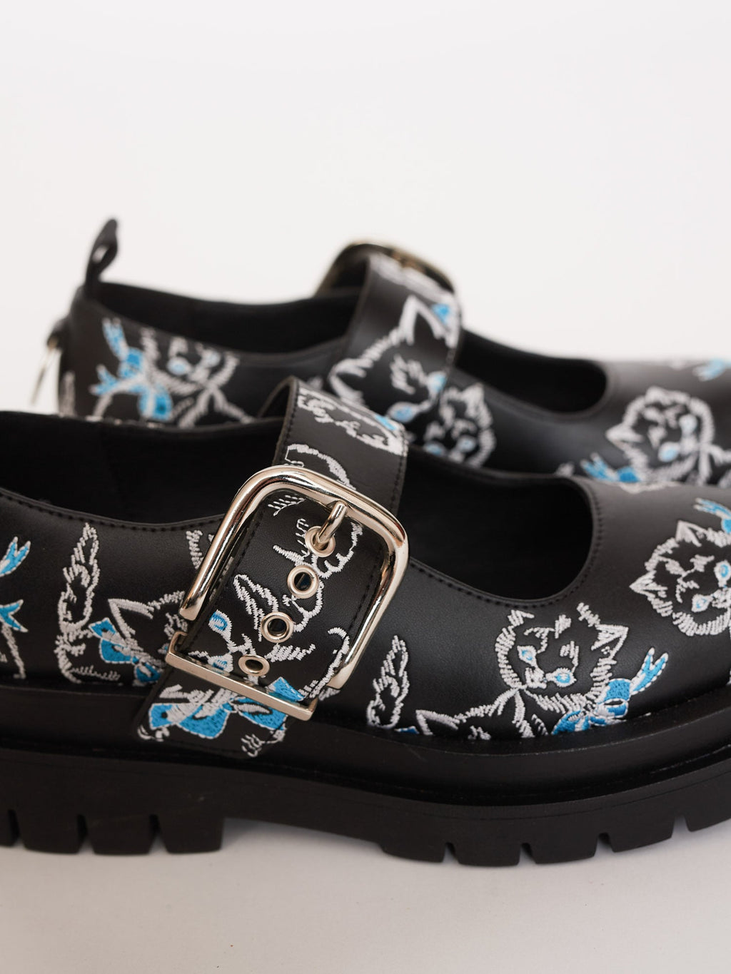 LO x Rhi Dancey Embroidered Kitten Mary Janes