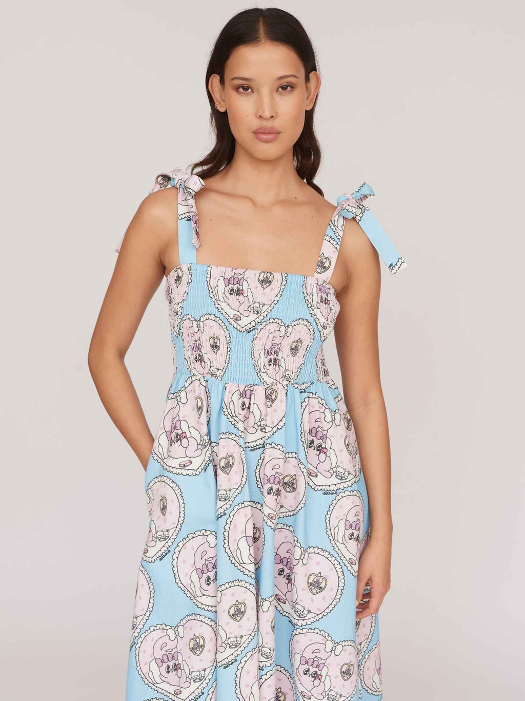 Esther x Lazy Oaf Tie Shoulder Dress