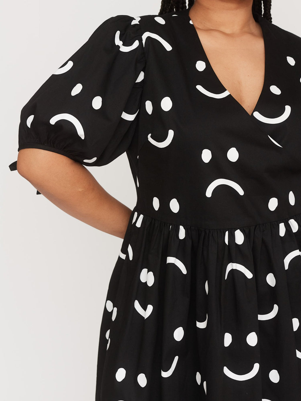 Happy Sad Wrap Mini Dress