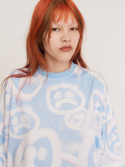 Drippy Spray Face Oversized T-Shirt