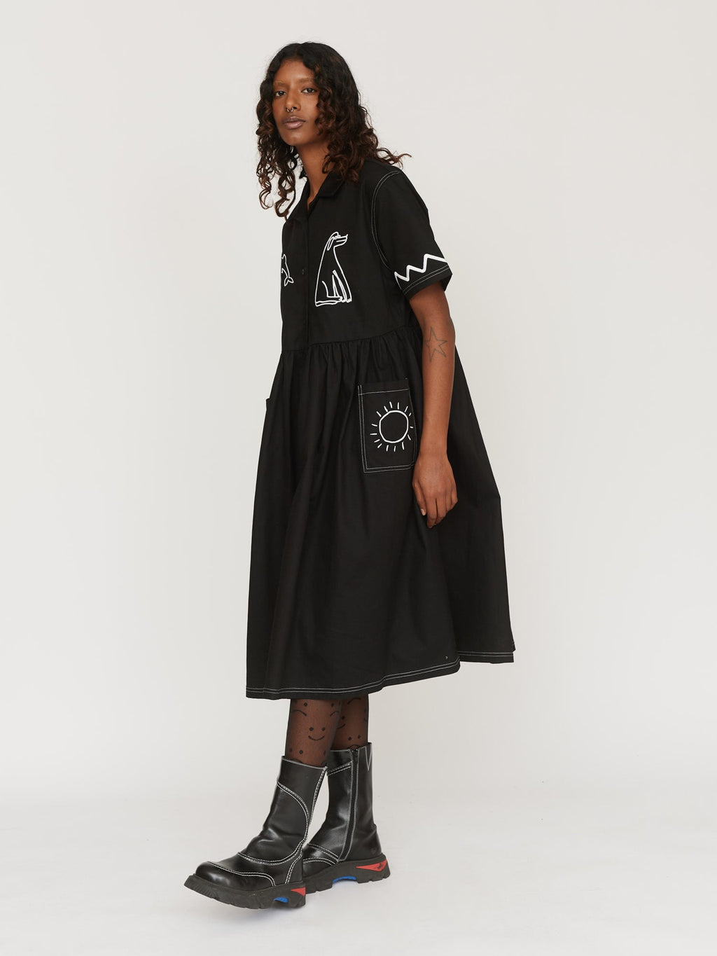 Feeling Fine Smock Shirt Dress