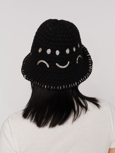 Happy Sad Crochet Style Hat