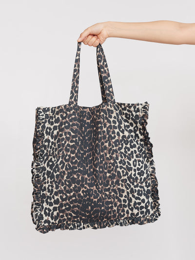 Leopard Frill Tote Bag