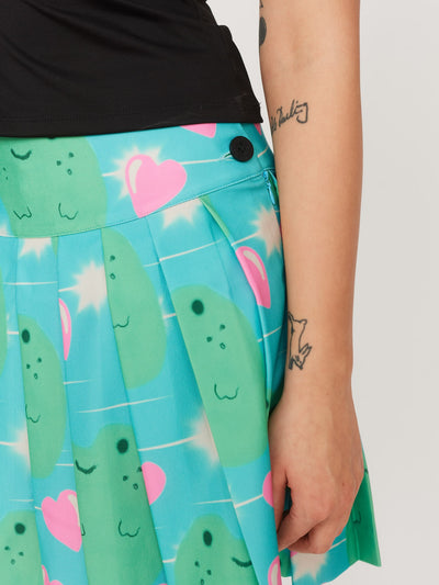 Across The Pond Pleated Mini Skirt
