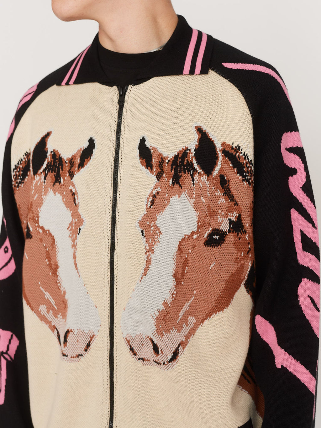 Lucky Horses Zip Cardigan