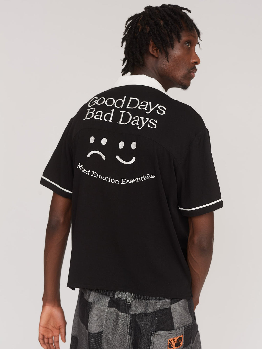 Good Days Embroidered Bowling Shirt