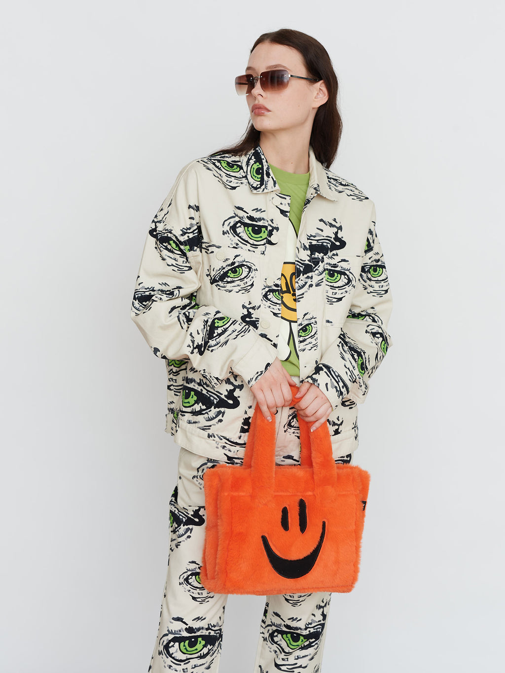 Lazy Oaf Orangey Faux Furry Bag