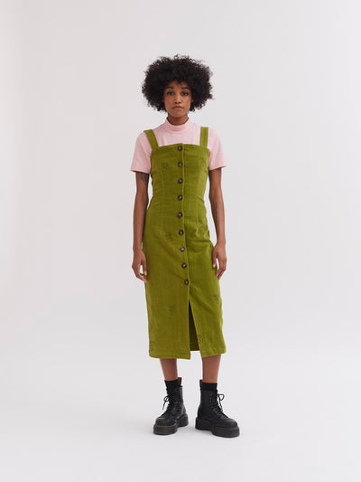 Lazy Oaf Avocado Cord Button Dress