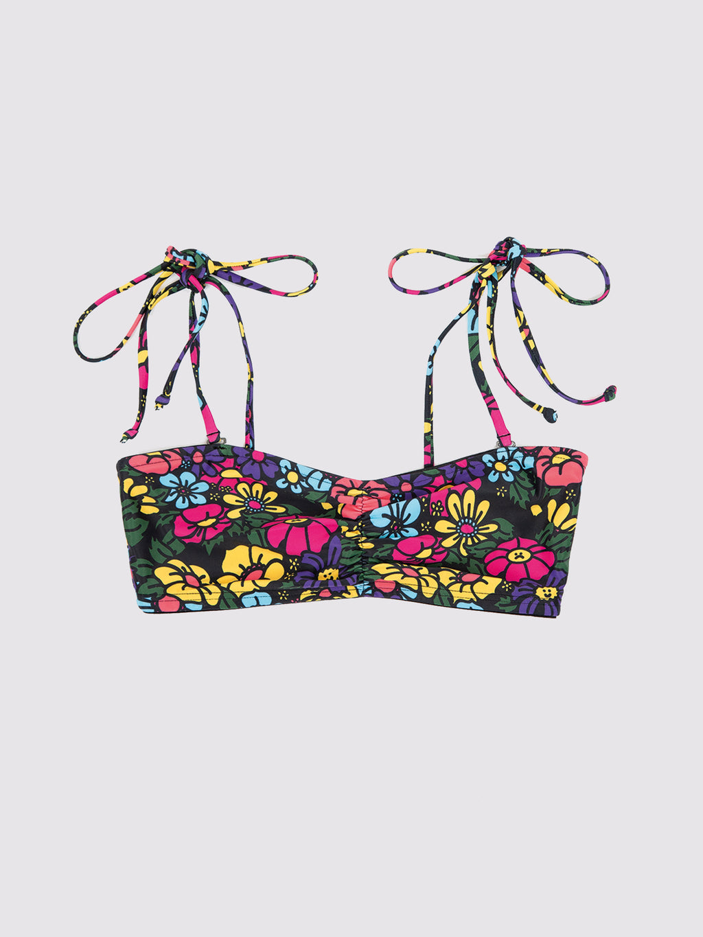 Lazy Oaf Floral Bandeau Bikini Top