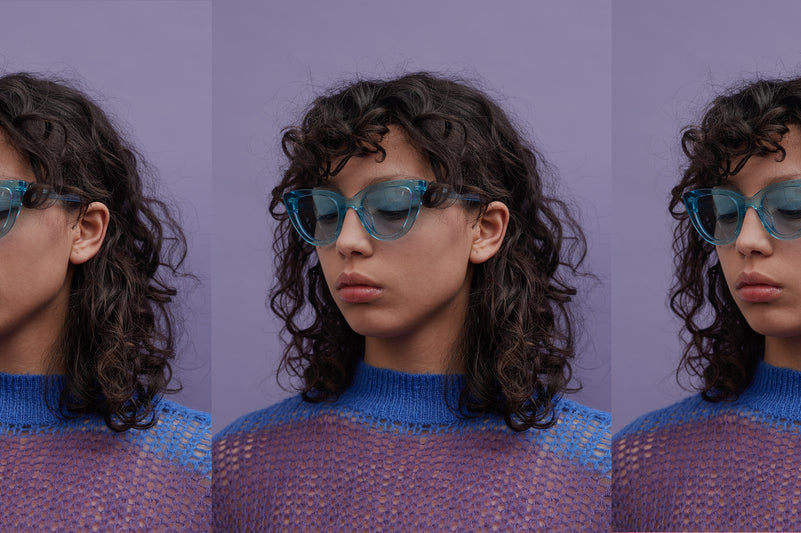 Lazy Oaf Blue Dee Dee Sunglasses