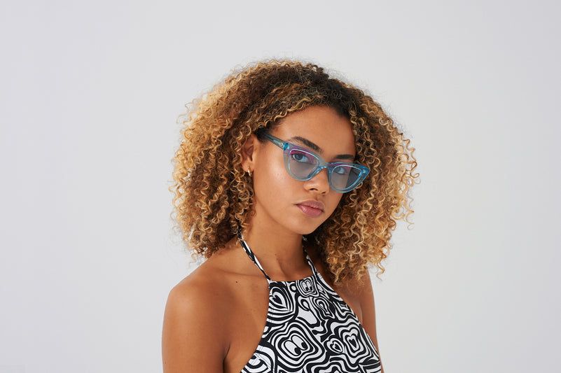 Lazy Oaf Blue Dee Dee Sunglasses