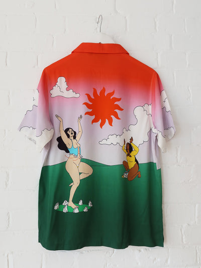 LO x Laura Callaghan Worship The World Bowling Shirt