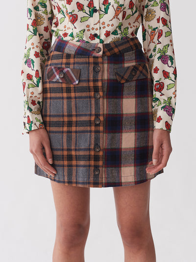 Lazy Oaf Button Up Mini Skirt