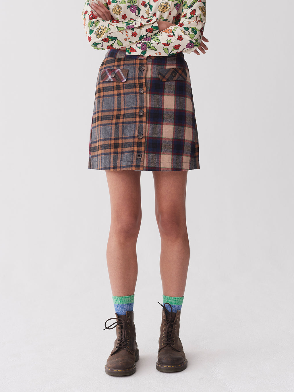 Lazy Oaf Button Up Mini Skirt