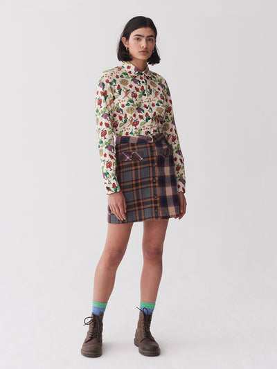 Lazy Oaf Button Up Mini Skirt