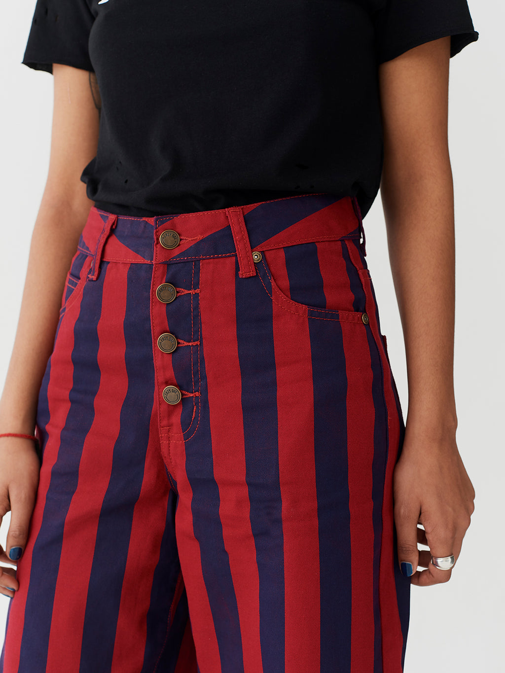 Lazy Oaf Button Up Wide Leg Pants