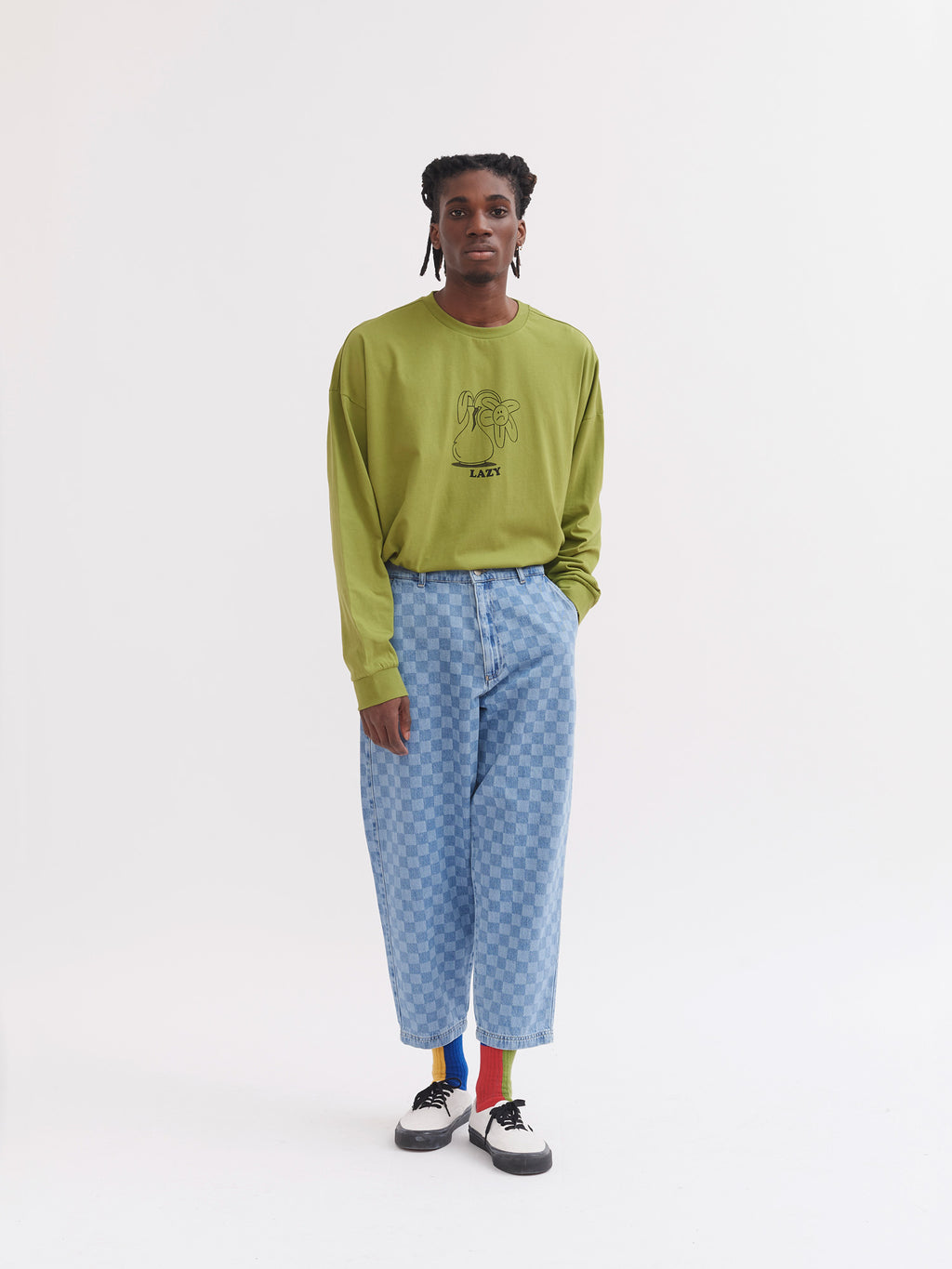 Lazy Oaf Checked Denim Tokyo Pants