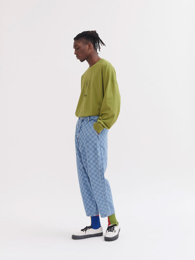 Lazy Oaf Checked Denim Tokyo Pants