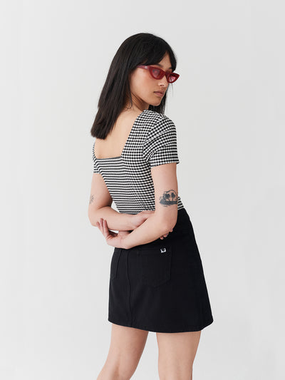 Lazy Oaf Cherry Boob Gingham Top