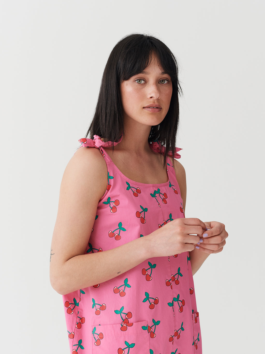 Lazy Oaf Cherry Tie Beach Playsuit