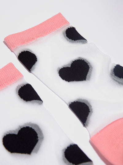 Lazy Oaf Clear Heart Socks