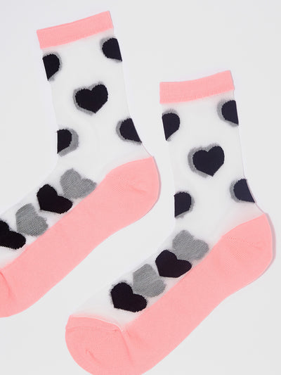 Lazy Oaf Clear Heart Socks