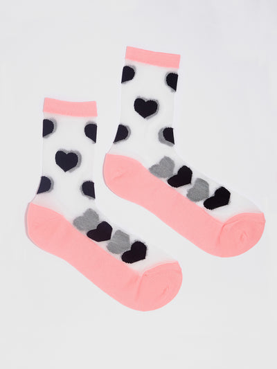 Lazy Oaf Clear Heart Socks